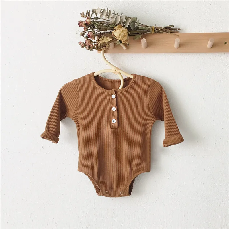 Newborn Rompers Baby Boys Jumpsuits Long Sleeve Kids Basic Overalls Autumn Spring Clothes Cotton Boys Jumpsuits Outfits