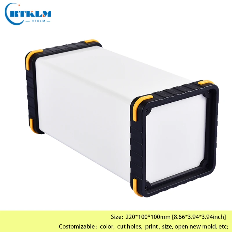 Aluminium DIY-Gehäuse für Elektronik 220*100*100mm Aluminium-Netzteilkabelgehäuse Anschlussdose Elektronische Komponenten – Detail 8