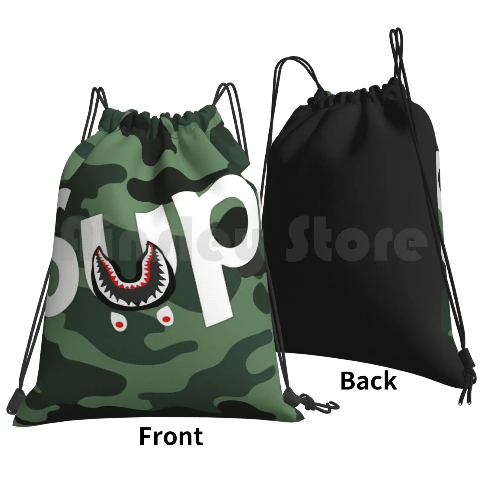 Sushark Backpack Drawstring Bags Gym Bag Waterproof Hypebeast 3d Insane Trendy Youtube Dengkul Funny Cool Awesome