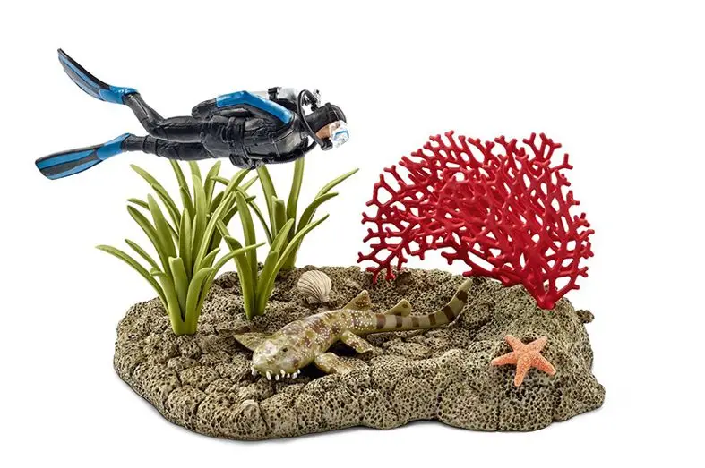 

pvc figure Eel hiding place coral diver reef simulation marine animal model toy seabed