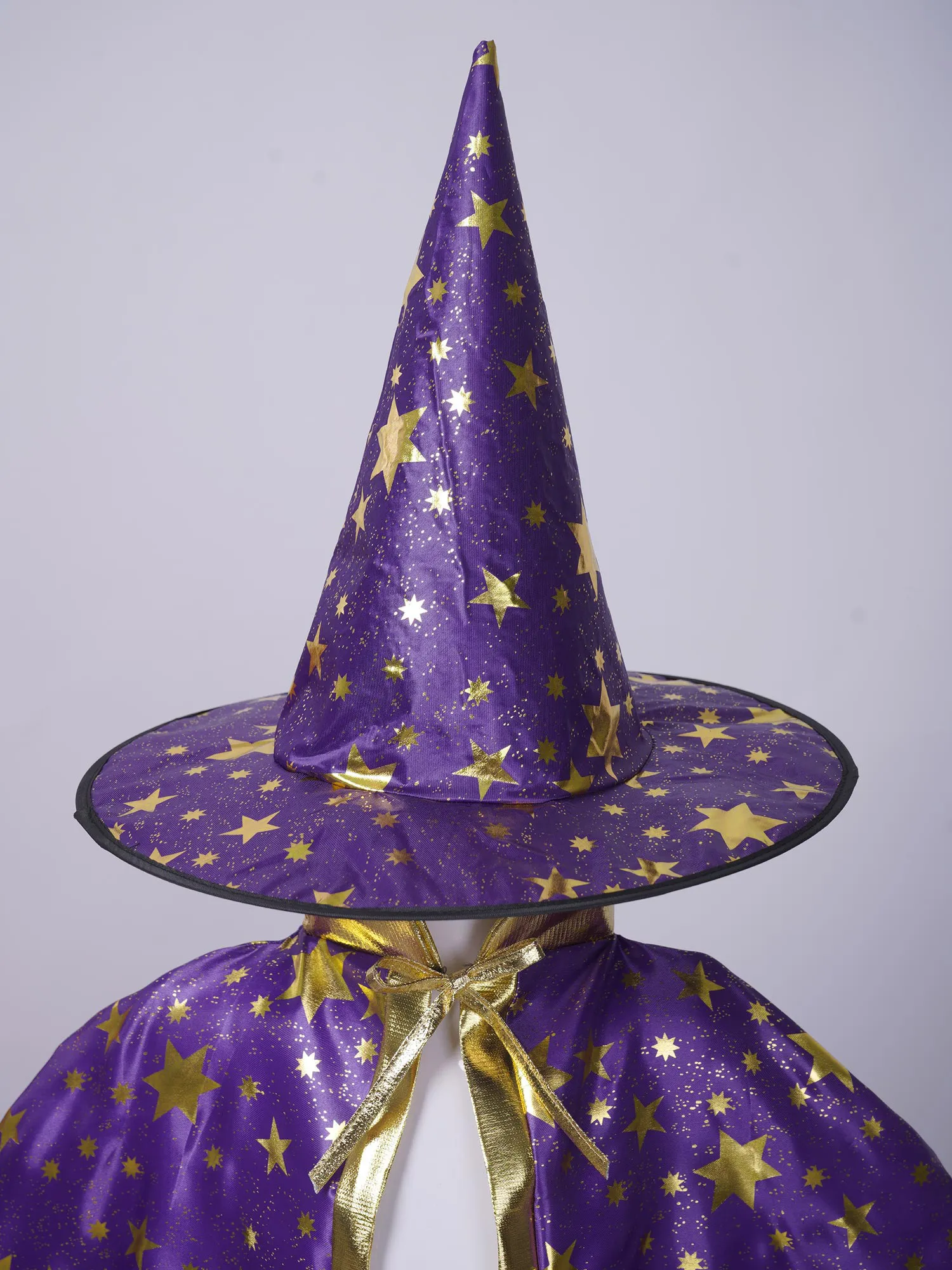 Wizard Vampires Costumes para crianças, Trajes de bruxa, Capa impressa, Chapéu pontiagudos, Saco de abóbora, Roupa extravagante para festas temáticas, Cosplay Props