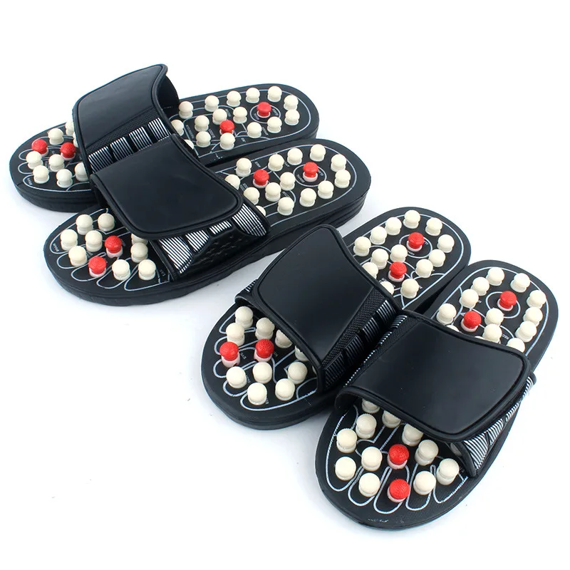 Acupoint Massage Slippers Sandal For Men Feet Chinese Acupressure Therapy Medical Rotating Foot Massager Shoes Unisex 698