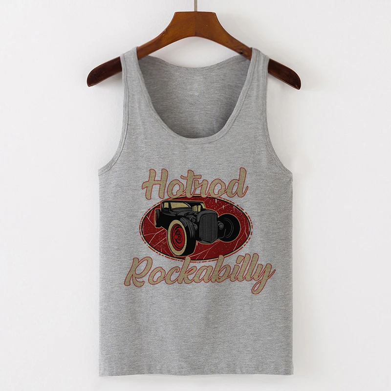 Camisole Sexy Vest Tank Tops 2020 Graphic Vintage Car Funny Print Women Sleeveless Tee Female T-Shirt Gray Harajuku Casual Loose