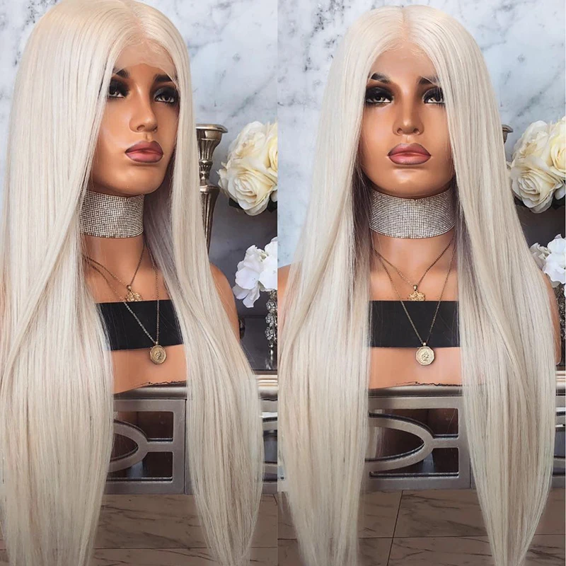 Charisma Synthetic Lace Front Wig Long Hair Blonde Wig Heat Resistant Fiber Natural Hairline Lace Wigs For Women Cosplay Wigs