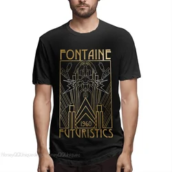 High Quality Men BioShock Shooting Game Jack Adventure Black T-Shirt Fontaine Futuristics Pure Cotton Shirt Tees Harajuku TShirt