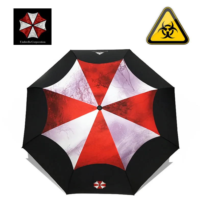 LIKE RAIN Creative Biohazard Umbrella Rain Women Automatic Folding Windproof Umbrellas Kids Anime Anti-UV Sun Umbrella UBY17