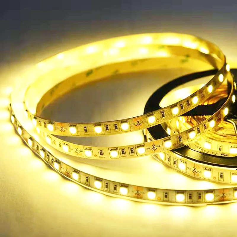 Waterproof 12V LED Strip Light 60 LED/m Warm White Flexible LED Strip Light 1m 2m 3m 4m 5m Replacement for 5050 RGB Black PCB