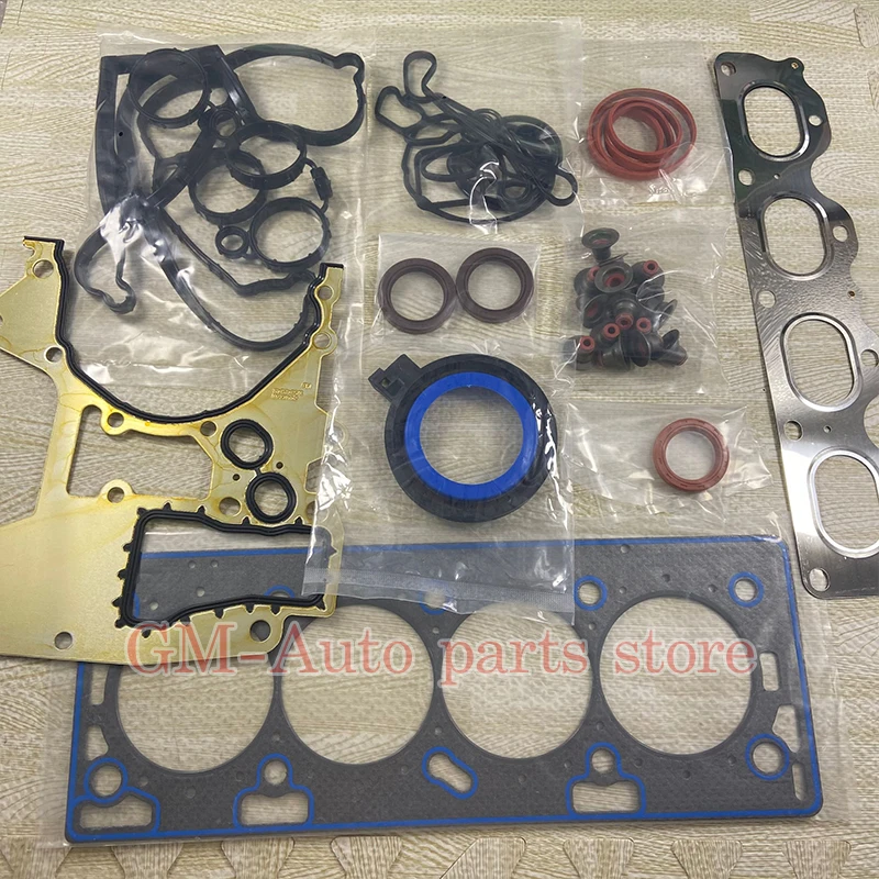 1Set Engine Gasket Set Seal Kit Oil- Cooler Cylinder Head Gasket For Chevrolet Cruze 1.6 1.8 Daewoo Opel Astra 55568529 55568528