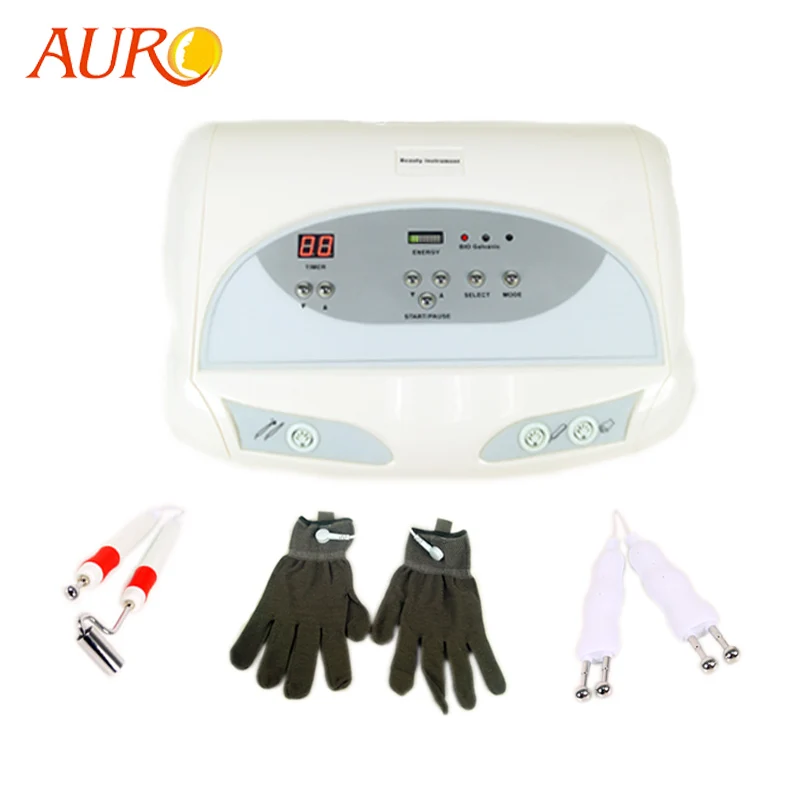 AURO New BIO Electric Electrodes Skin Lifting Machine for Wrinkle Removal / Facial Lifting / Facial Tighten with Gloves for Home