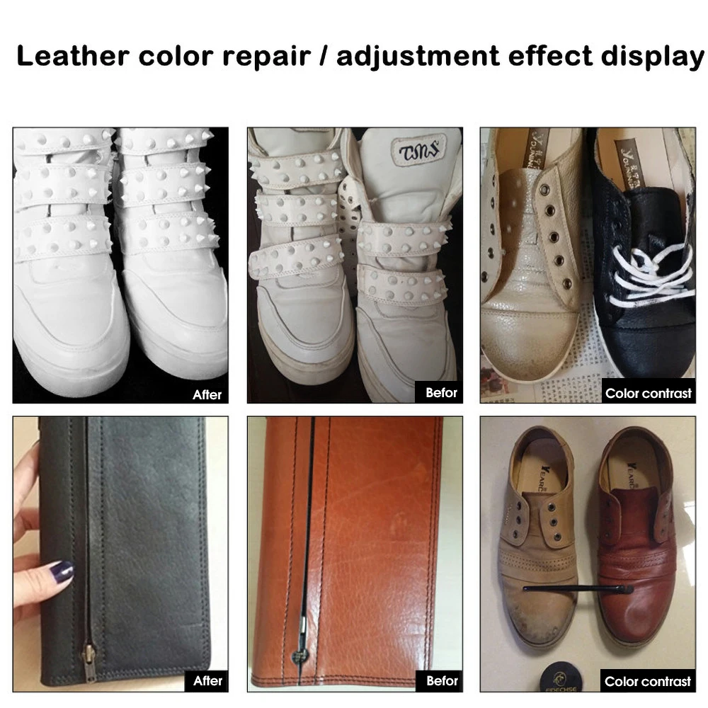 Cream style leather repair kit Car seat color restoration tool fix scratch crack rips recoloring shoes clothes sofa scrach set