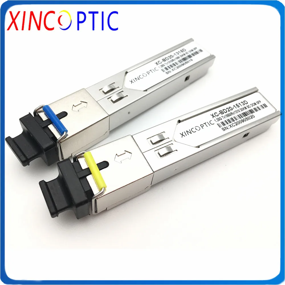 

5Pair 1.25G BIDI SC/LC SFP,1000BASE-BX 3/20KM 1310nm/1550nm WDM Switch Compatible Fiber Transceiver Module with DDM