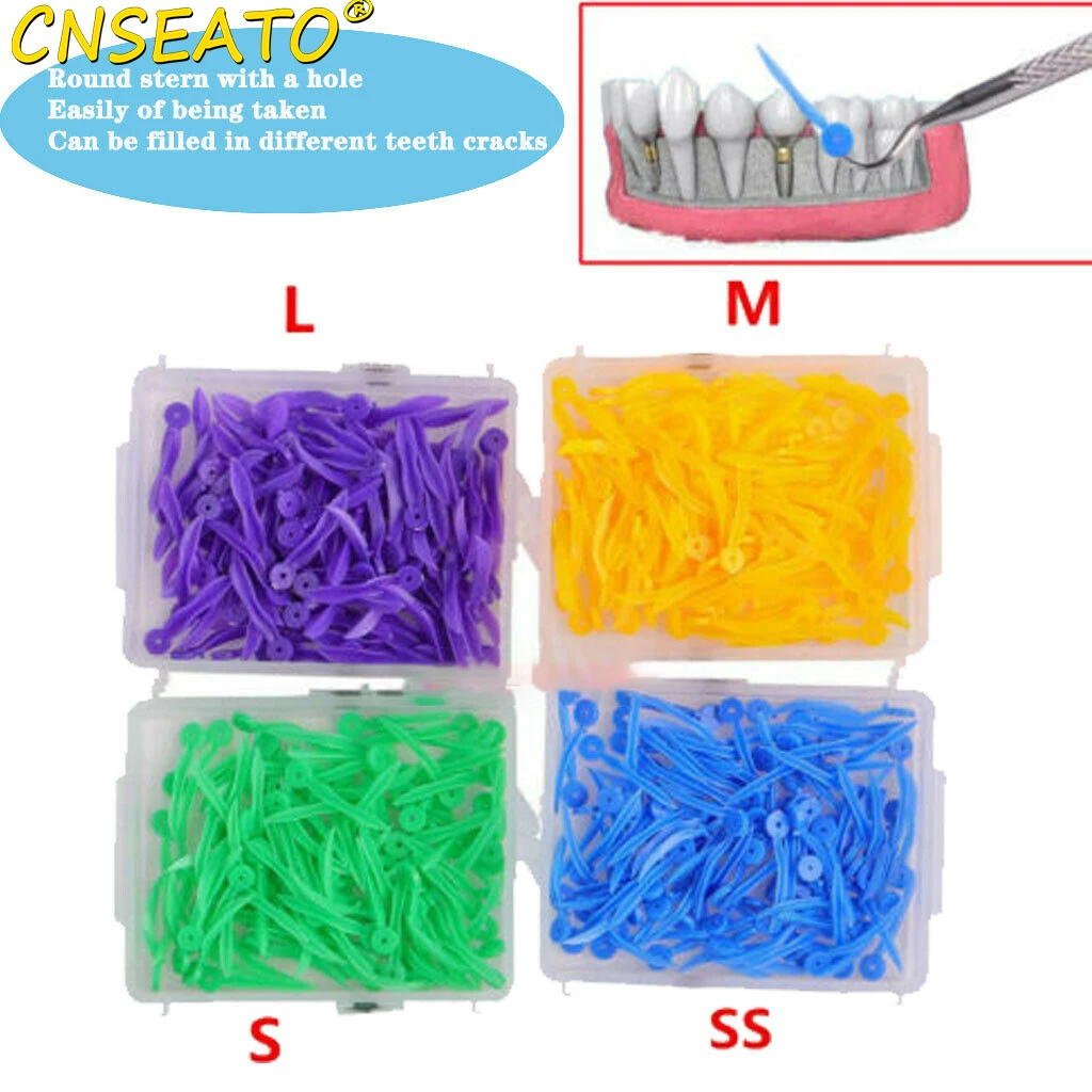 

400pcs Dental Disposable Plastic Wedges With Hole Dentistry Tools Tooth Gap Wedge Composite Set Dentist Materials Medical Grade