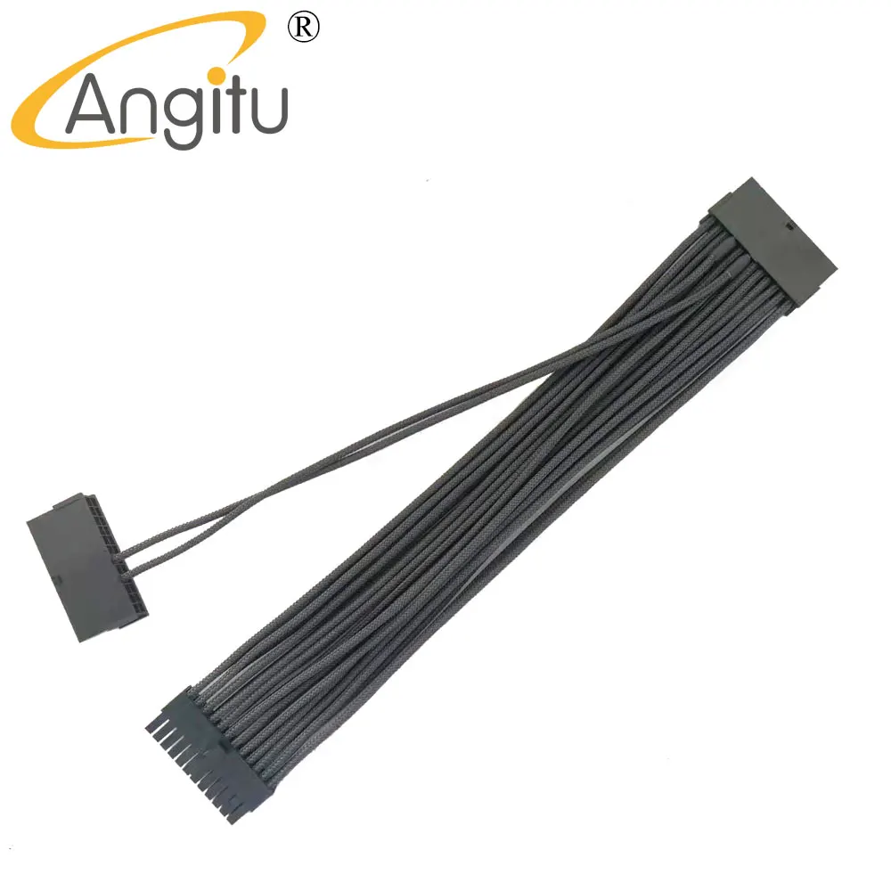 Angitu-同期ケーブル電源用にカスタマイズされた色atx24ピン,デュアル2x電源,ケーブル出力30cm