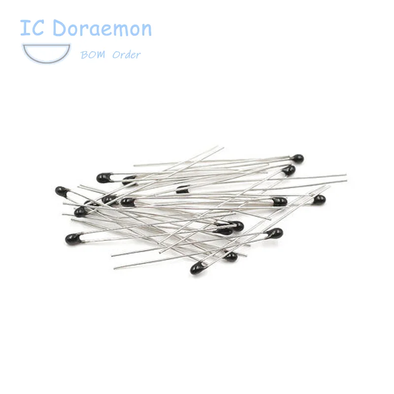 10pcs 3950K NTC 1K 2K 2.2K 3.3K 4.7K 5K 6.8K 10K 20K 47K MF52AT Thermistor Thermal Resistor 5% 68K 100k 500K MF52A Black Head