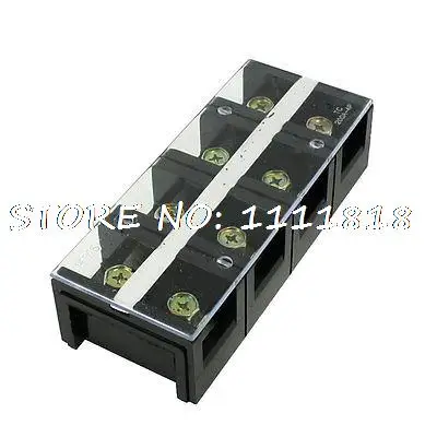 600V 200A 4 Position Dual Row Barrier Block Screw Terminal Strip