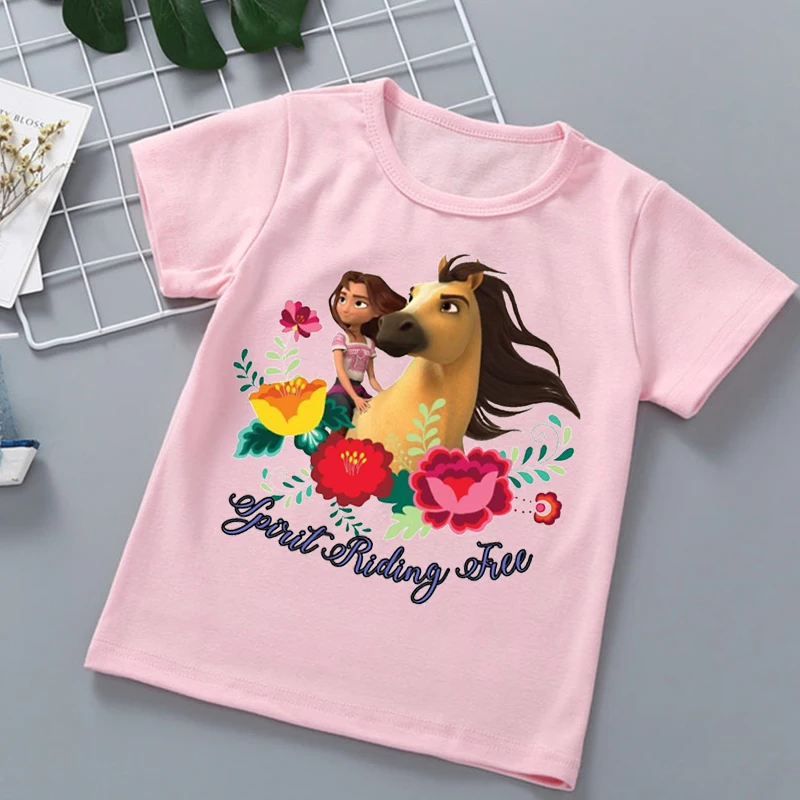 Hot Spirit Mustang camiseta anime rosa para niñas - imagen 4