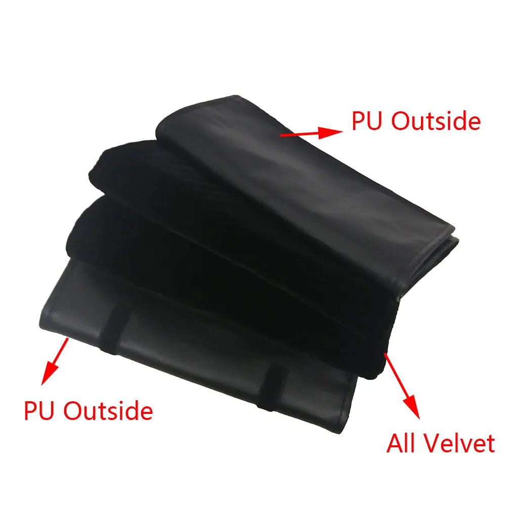 Portable Necklace Display Pouch Necklace Holder Jewelry Roll Bag Black Velvet Pendant Organizer Jewelry Storage Bag