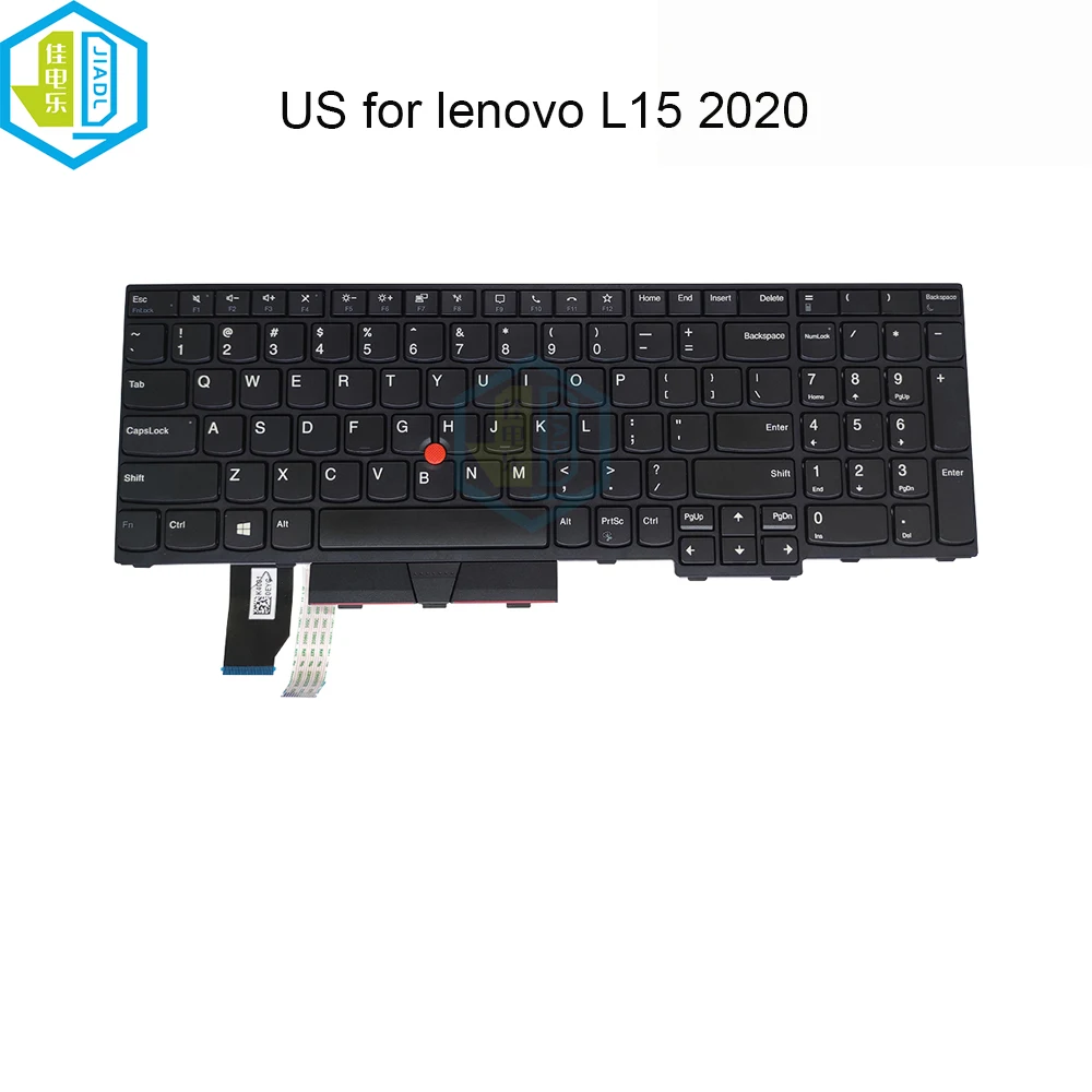 

Английская клавиатура с трекерной точкой для Lenovo ThinkPad L15 Gen 1 2020 L15NBL-105US 5N20W68109, США, клавиатуры для ноутбука, ПК, черная рамка