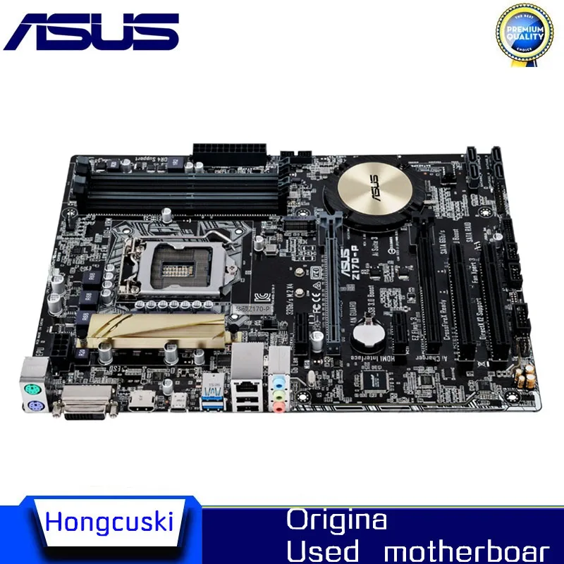 Used For ASUS Z170-P Z170P original M.2 NVME 6th SATA3 motherboard Socket LGA1151  DDR4 64G Z170 Desktop Motherboard