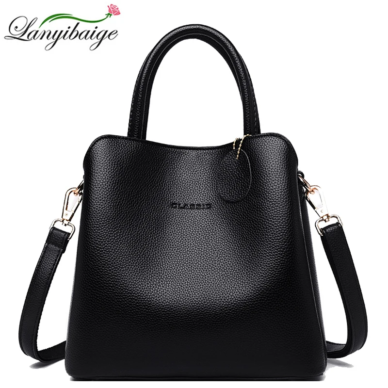 Luxury Brand Women Handbags Designer Shoulder Bags Leather Handbags Three-layer Pocket Crossbody Bags For Women 2024 Tote Bag