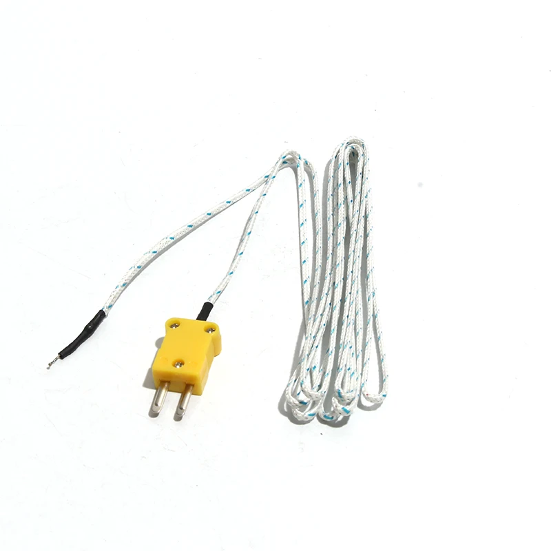 LUJINXUN провод из стекловолокна с мини-разъемом, высокотемпературная тестер датчика термопары, линия K, тестовый кабель типа 0,5-4 м, 1 шт.