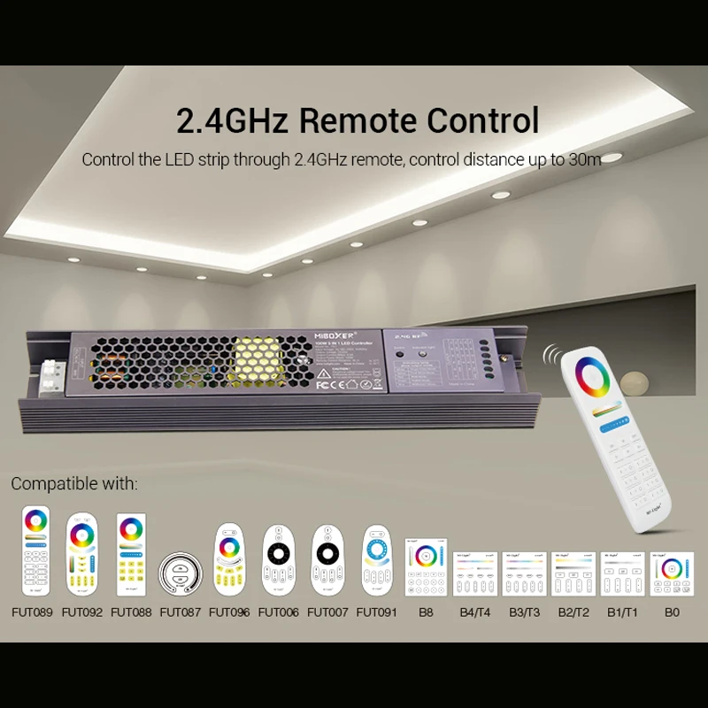 AC180 ~ 240V 100W 5 In 1 Led Controller Ingebouwde Voeding 2.4G Rf/wifi/App/Voice Control Voor DC24V Rgb Rgbw Rgb + Cct Led Strip