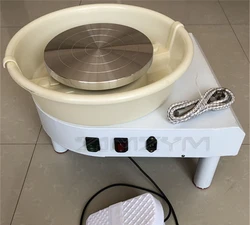 Electric Pottery Wheel Shapes Ceramic Machine DIY Pottery Mould Machine With Tray Foot Pedal Household Children Ceramic Drawing