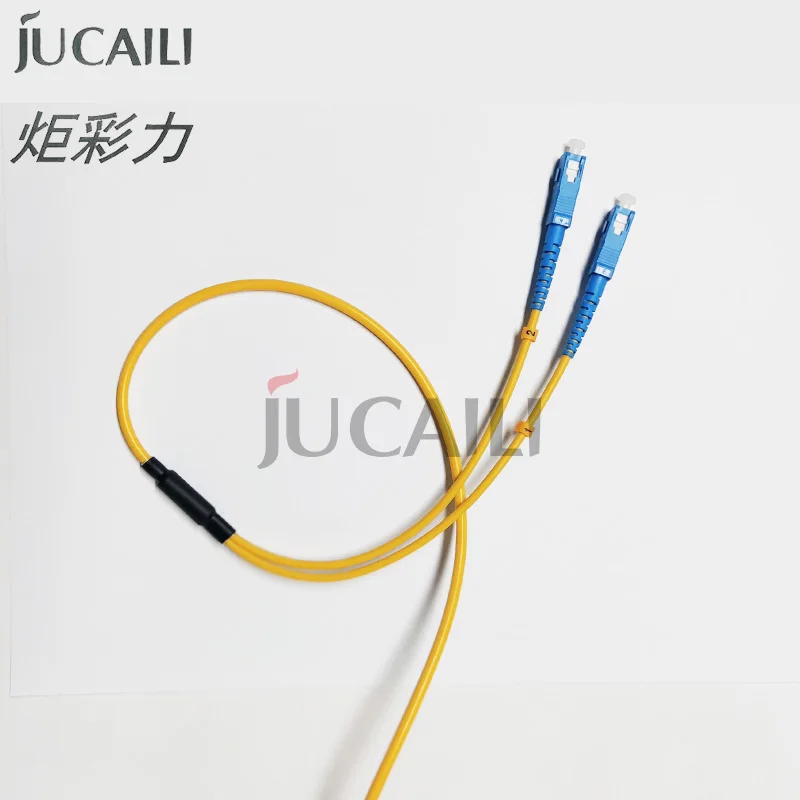 Jucaili 1PC 프린터 SC/SC 4.0mm Hoson galaxy infinity challenger phaeton 프린터 데이터 케이블 용 더블 코어 광섬유 케이블