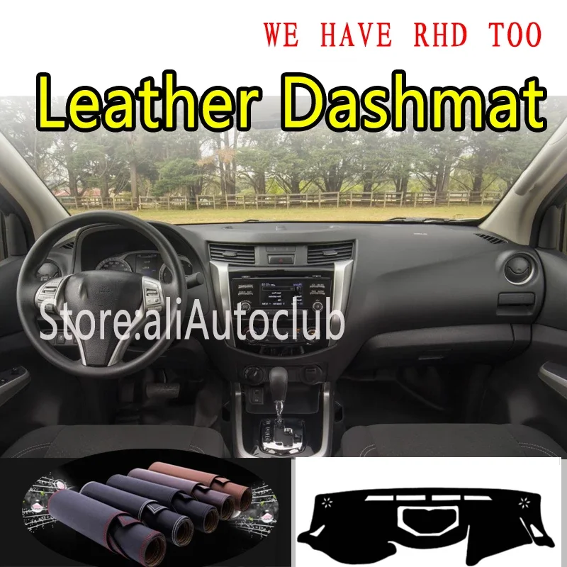 For Nissan D23 NP300 Navara Terra Renault Alaskan G3 2015-2020 Leather Dashmat Dashboard Cover Pad Dash Mat Sunshade Carpet Car