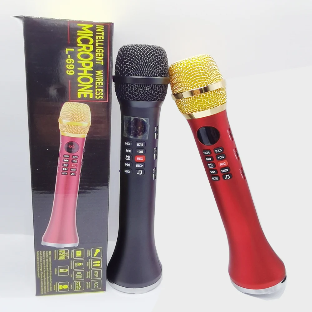 L-699 20W Bluetooth microphone Karaoke Microphone l699 Wireless Speaker Portable  for phone support record TF play