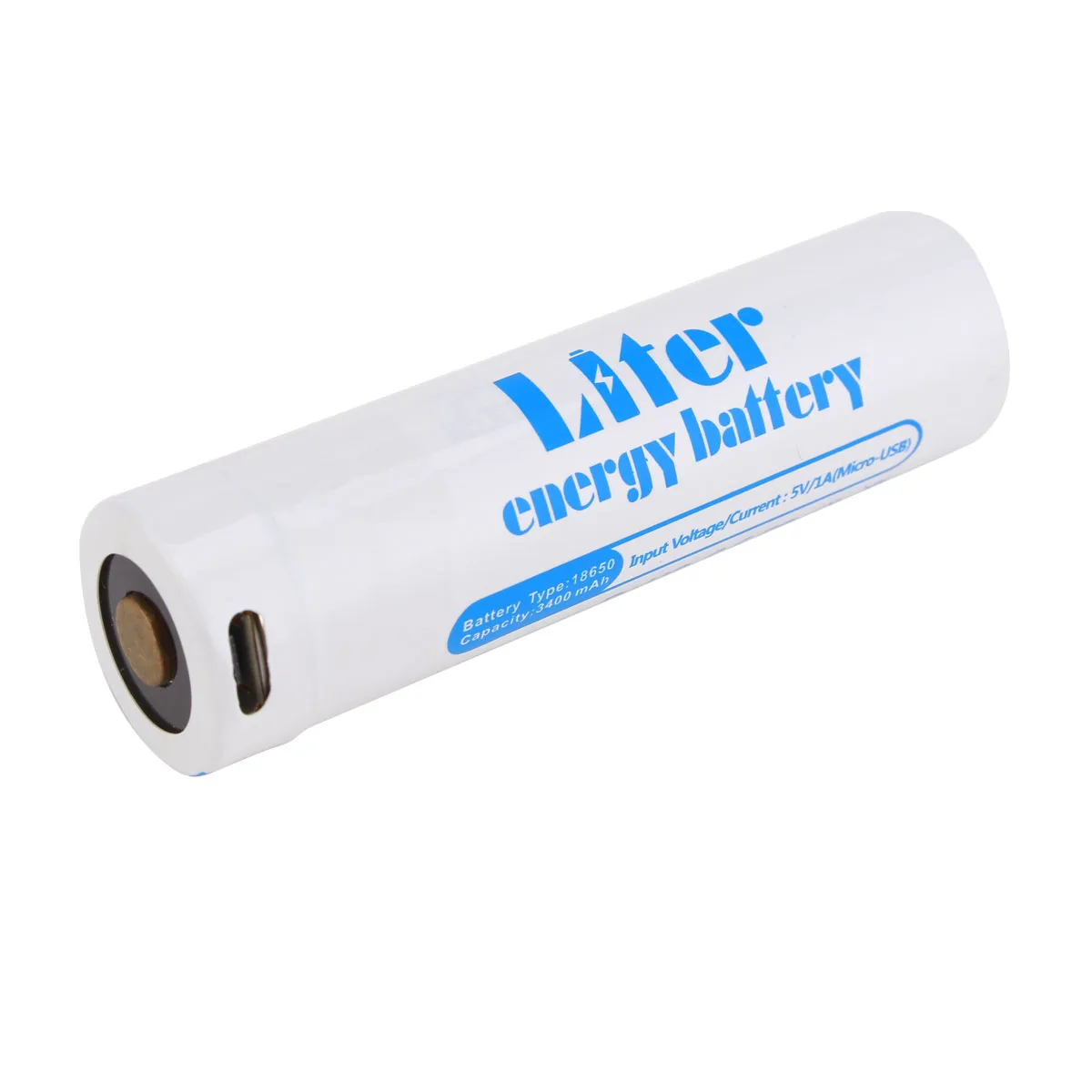 USB 18650 3400mAh 3.7V Li-ion Rechargebale battery With LED Indicator Light DC-Charging