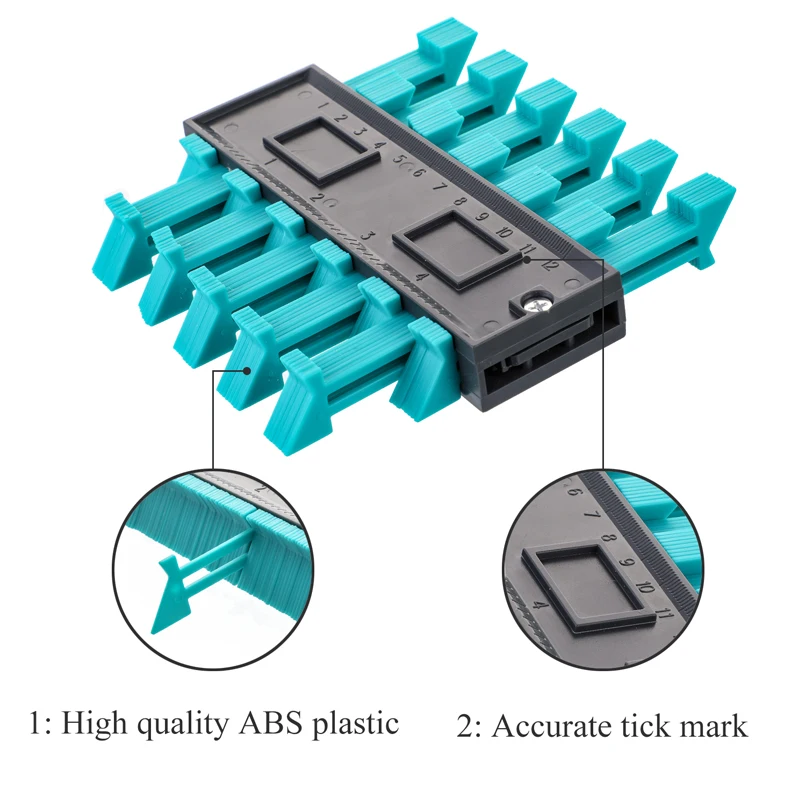 Contour Gauge Duplicator Ceramic Tile Carpet Cutting Template Profile Measuring Angle Ruler Contour Duplicator Woodworking Tools