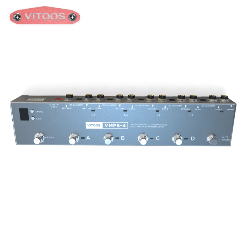 vitoos VMPS-4 loopswitcher isolated power supply built in pedal channel switch guitar bass effect program