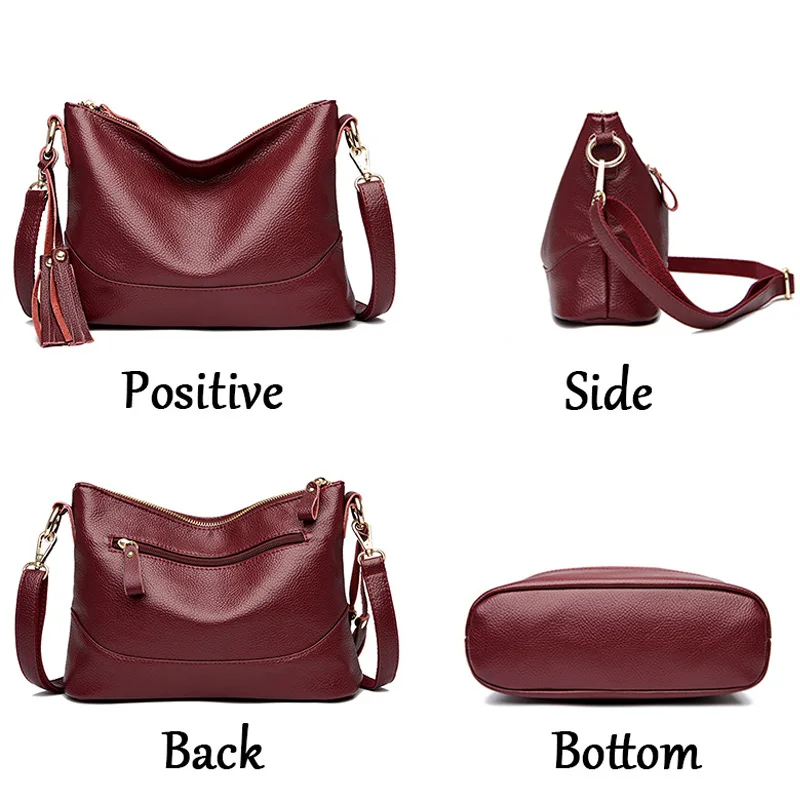 Women Genuine Leather Shoulder Bag Luxury Brand Tote Bags Women Crossbody Bags Handbags Women Famous Brands Purses and Handbags