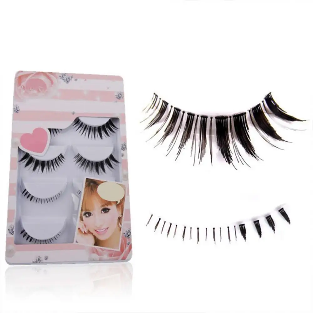 5 Pairs False Eyelashes Fashion 11mm Natural Looking Soft Long Thick Upper Lower Eye Lash Extension Set