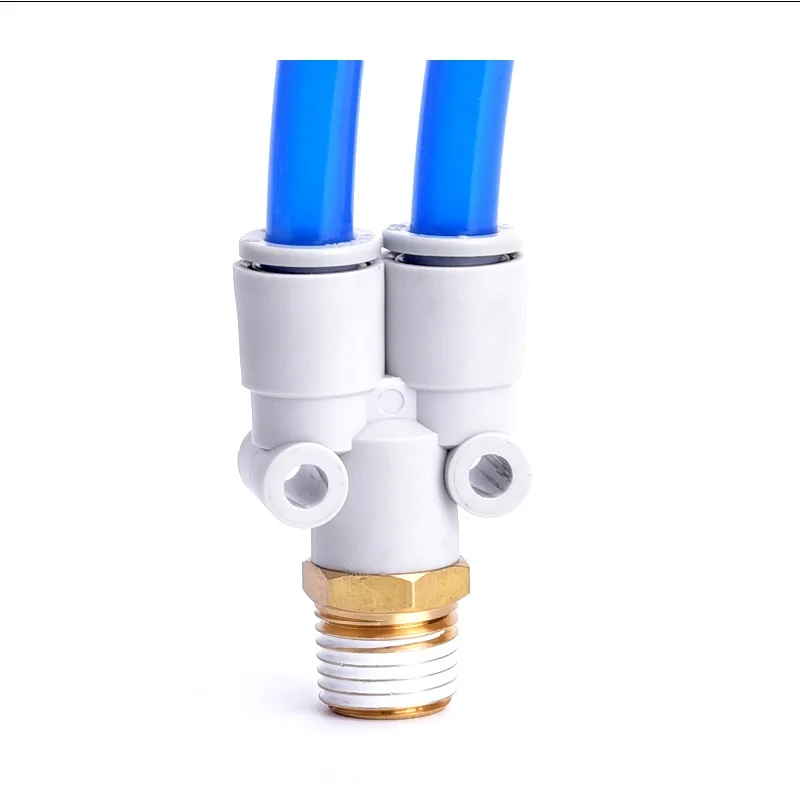 Conector com rosca externa em forma de u