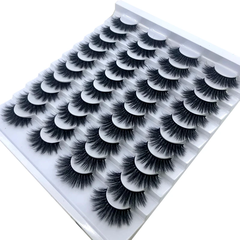 HBZGTLAD 20 Paar 3D Nerzwimpern Natürliche Falsche Wimpern Dramatisches Volumen Kunstwimpern Make-up Wimpernverlängerung Seidenwimpern – Detail 12