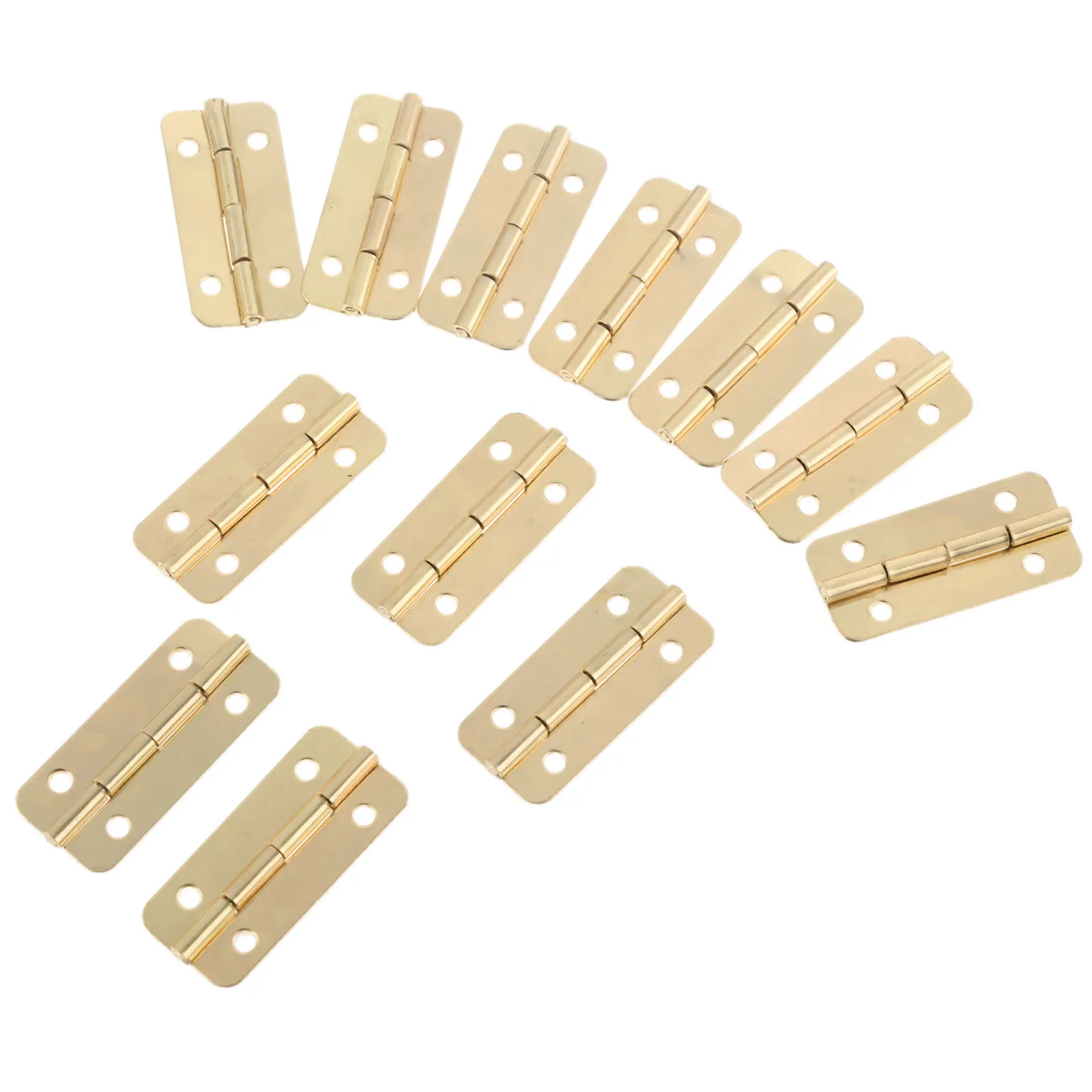 

12Pcs Gold Kitchen Cabinet Door Hinges Furniture Accessories Drawer Hinges for Jewelry Boxes Furniture Fittings