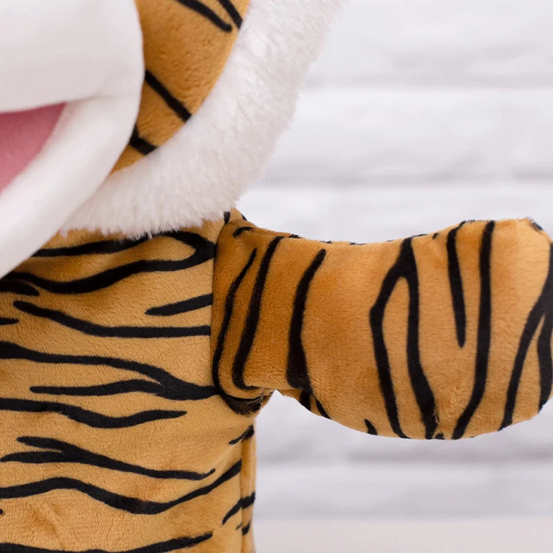 Tier Große Handpuppe für Kinder Baby Erwachsene Puppe Spielzeug für Kinder Geschenke Tiger Puppen, 28CM