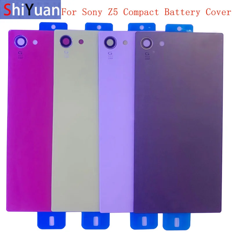 5pcs Battery Case Cover Rear Door Housing Back Cover For Sony Xperia Z5 Compact Battery Cover with Camera Lens Logo