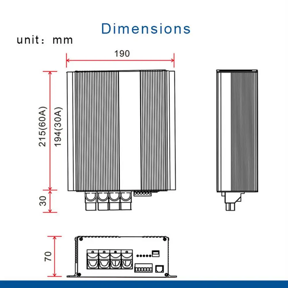 12V/30A DC To DC Charger Automatic Solar Battery Charger Bluetooth MPPT Solar Charger For RVs, Campers, Ships