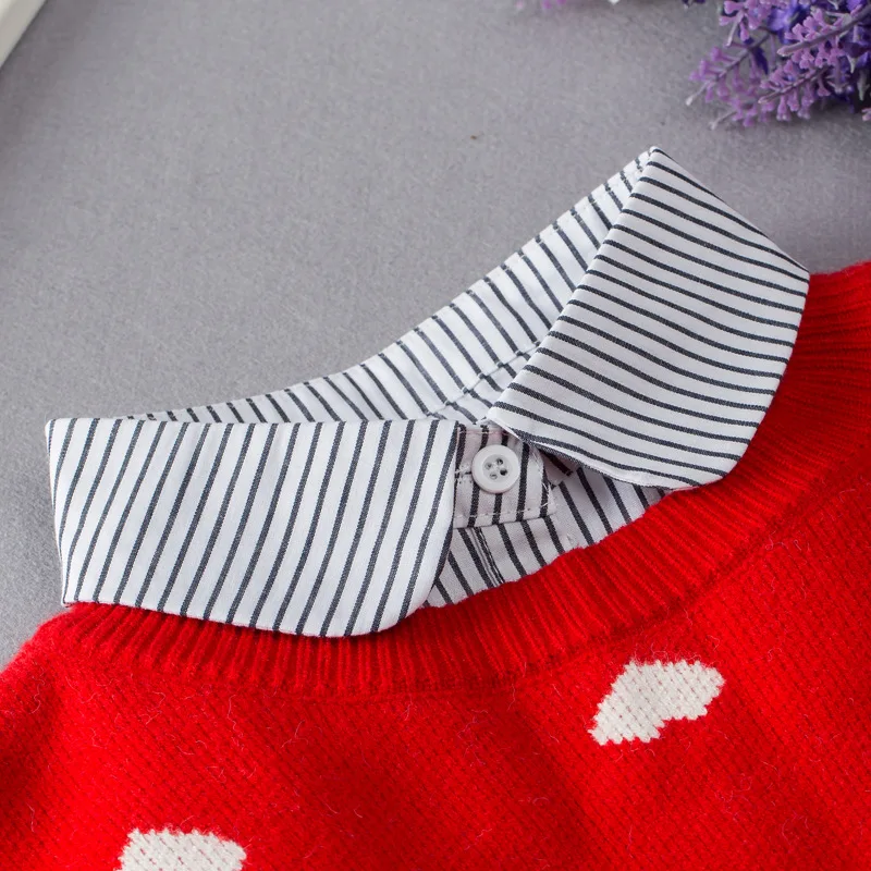 Korean style striped shirt fake collar female versatile versatile fake collar decorative collar round neck