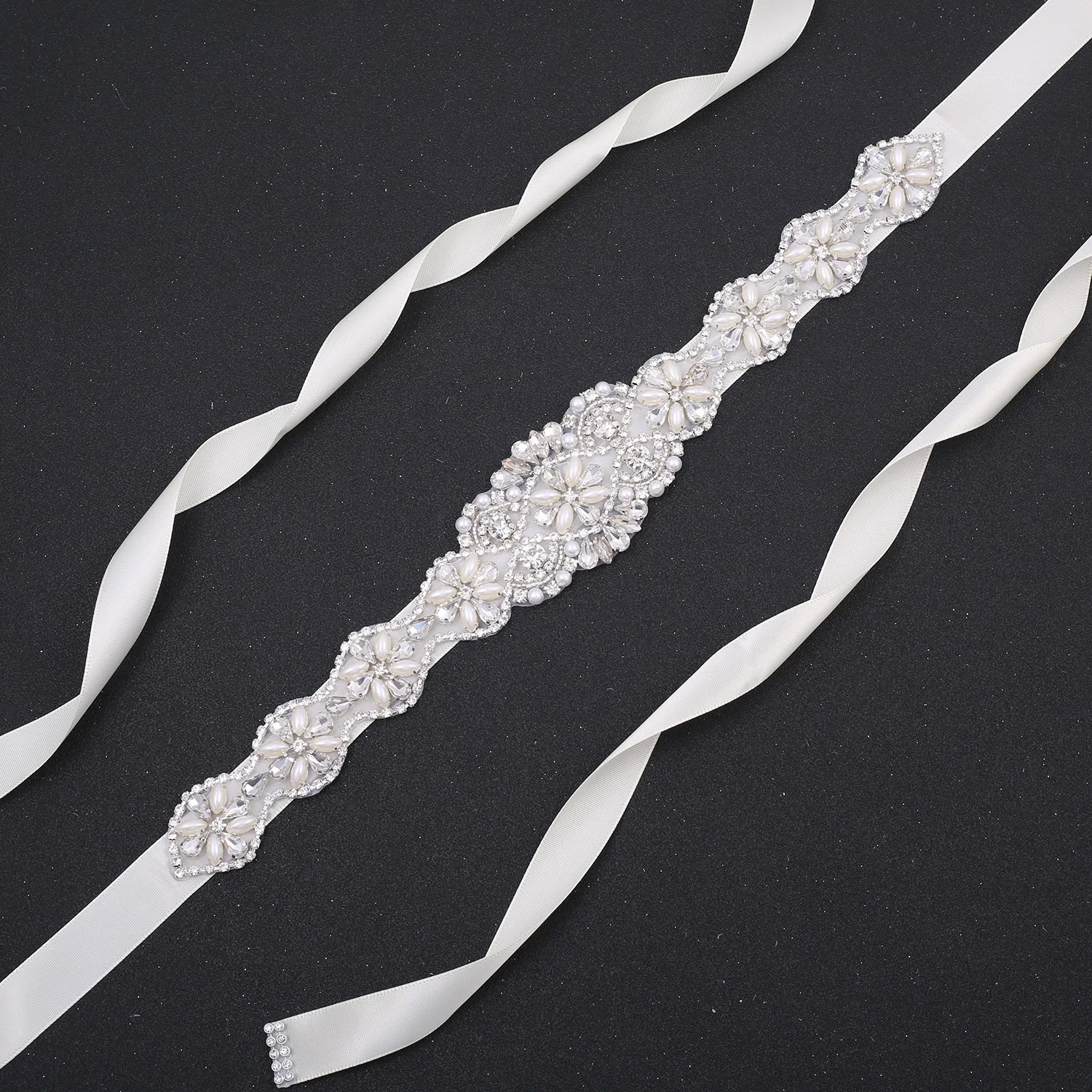 

SESTHFAR Handmade Rhinestone Bridal Belt Wedding Sash Belt for Bridesmaid Dress