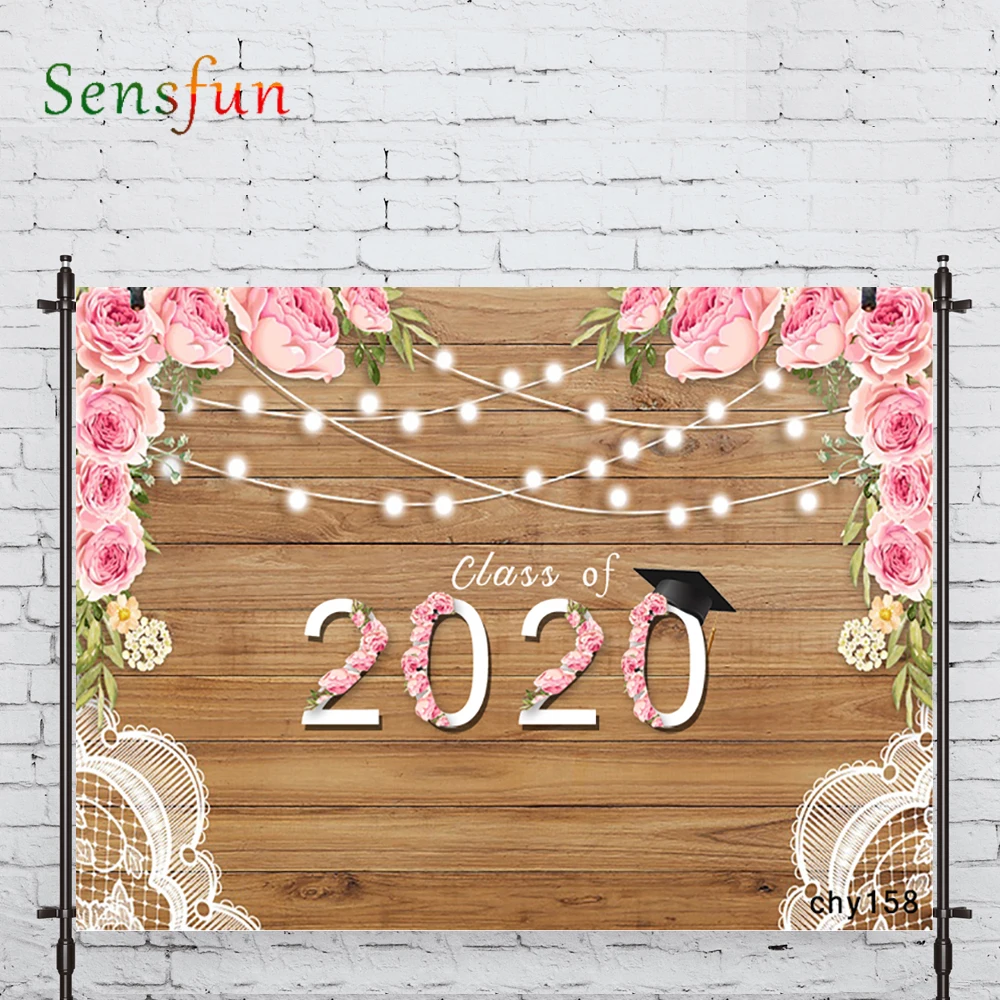 LEVOO Photography Backdrop Graduation Season 2020 Flowers Party Backdrop Photocall Photobooth Studio Shoot Fabric