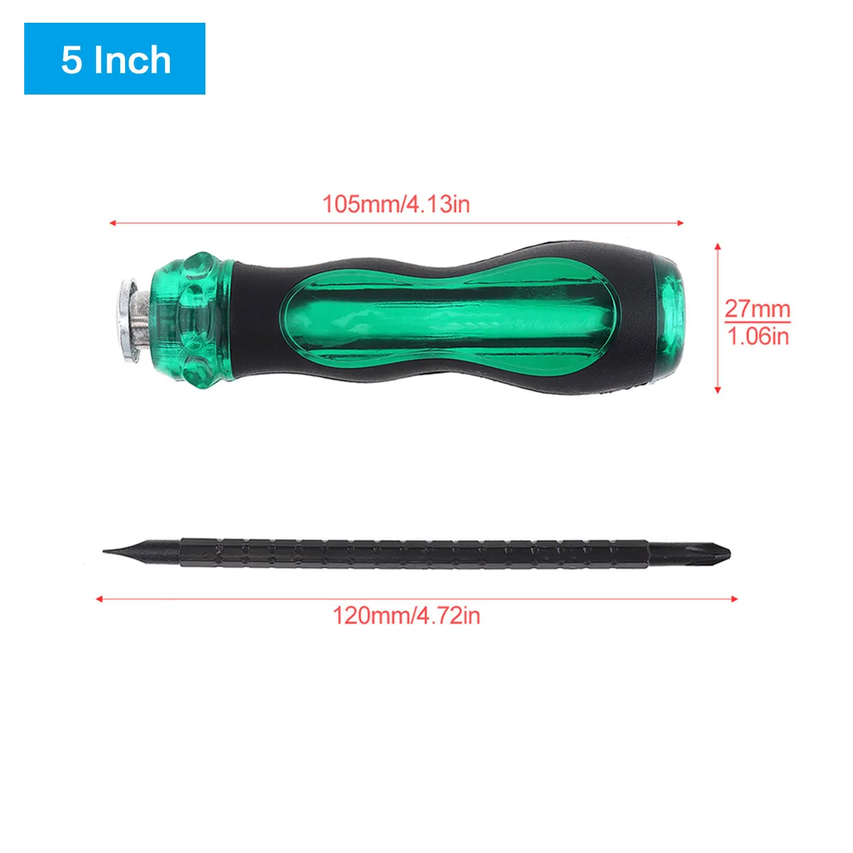 가정용 래칫 스크루 드라이버 텔레스코픽 수리 도구 키트, 마그네틱 듀얼 엔드 슬롯 필립스 스크루 드라이버 수공구, 4 인치, 5 인치, 6 인치