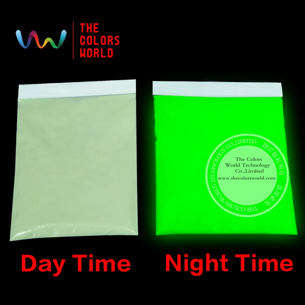 TCYG825 Glow in dark pigment Yellow Green Light Color long last glowing, luminescent powder,Noctilucent powder