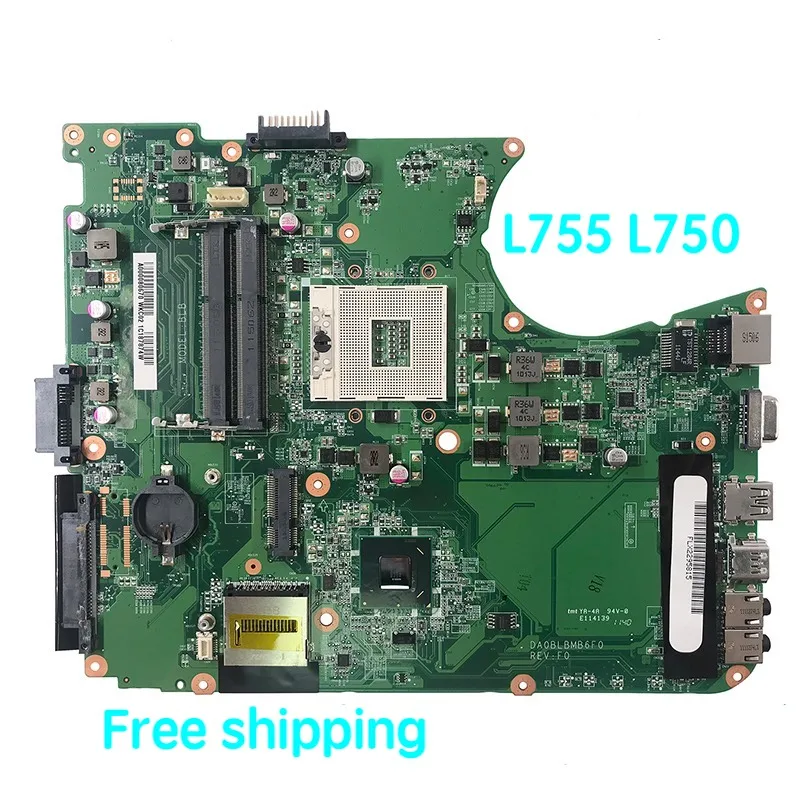 

Suitable For Toshiba L750 L755 Motherboard A000080670 HM65 DA0BLBMB6F0 Mainboard 100% tested fully work free shipping