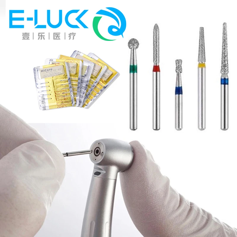 

10Pcs/Pack Dental Diamond Burs TR Series Polishing Whitening Tools FG 1.6mm High Speed Round Head Bur