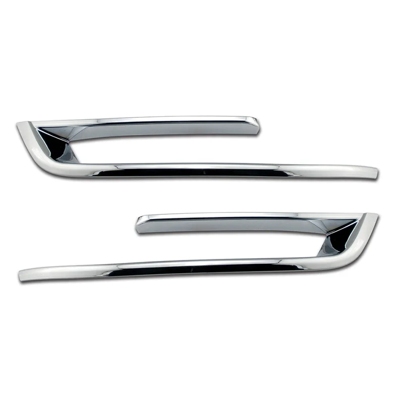 

Pair Chrome Front Fog Light Lamp Cover Garnish Chrome Trim Strip For BMW F10 F18 5-Series 2014-2017