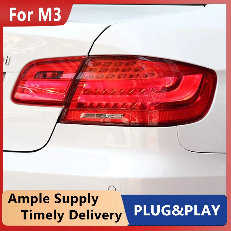 تصفيف السيارة الذيل ضوء لسيارات BMW M3 E92 330i 335i M3 2006-2013 الضوء الخلفي الجمعية الفرامل الخلفية عكس مصباح إشارة